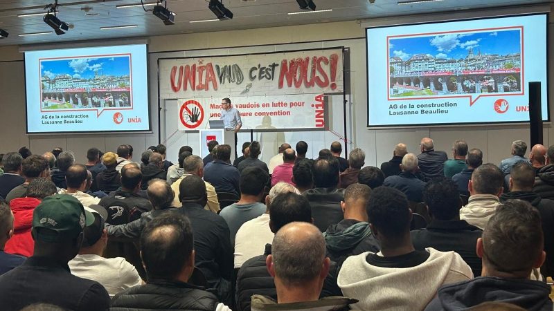 Grève de deux jours des maçons vaudois pour sauvegarder leur CCT face à des propositions perçues comme menaçantes